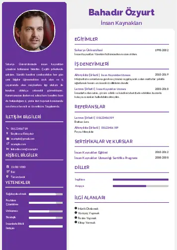 İnsan Kaynakları Cv Örnekleri cv indir